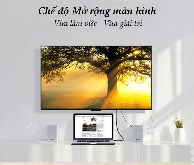 Cáp HDMI sang VGA dài 1.5m UGREEN MM117 Cáp HDMI sang VGA dài 1.5m UGREEN MM117
