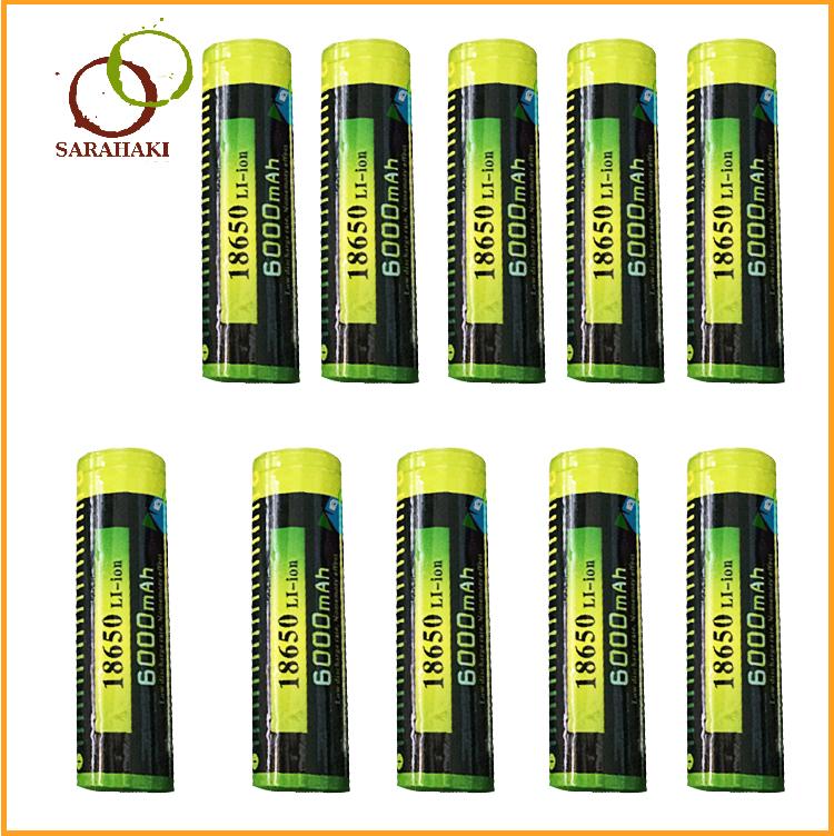 Combo 10 viên pin sạc 18650 akasha 4.2v 6000mah