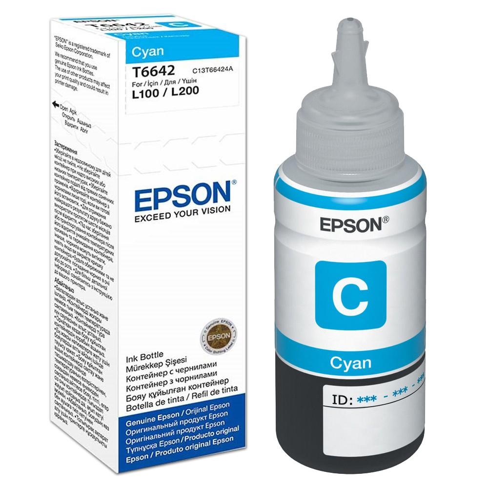 Mực in epson màu xanh cyan t6642 dùng cho máy in phun epson