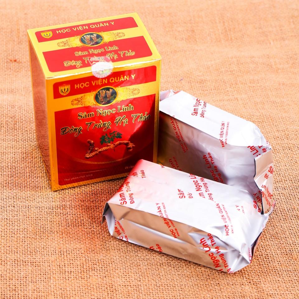 [HCM]Sâm ngọc Linh Đông Trùng Hạ Thảo Học Viện Quân Y (60 viên)