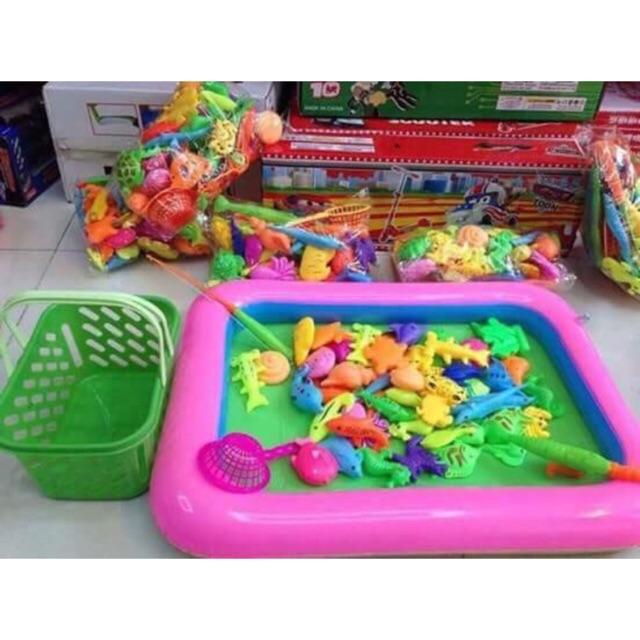 Bộ đồ chơi câu cá kèm bể phao cho bé
