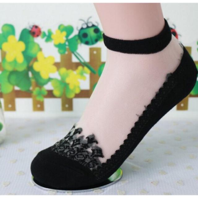 Combo 10 đôi tất/vớ nữ ren công chúa cổ ngắn
