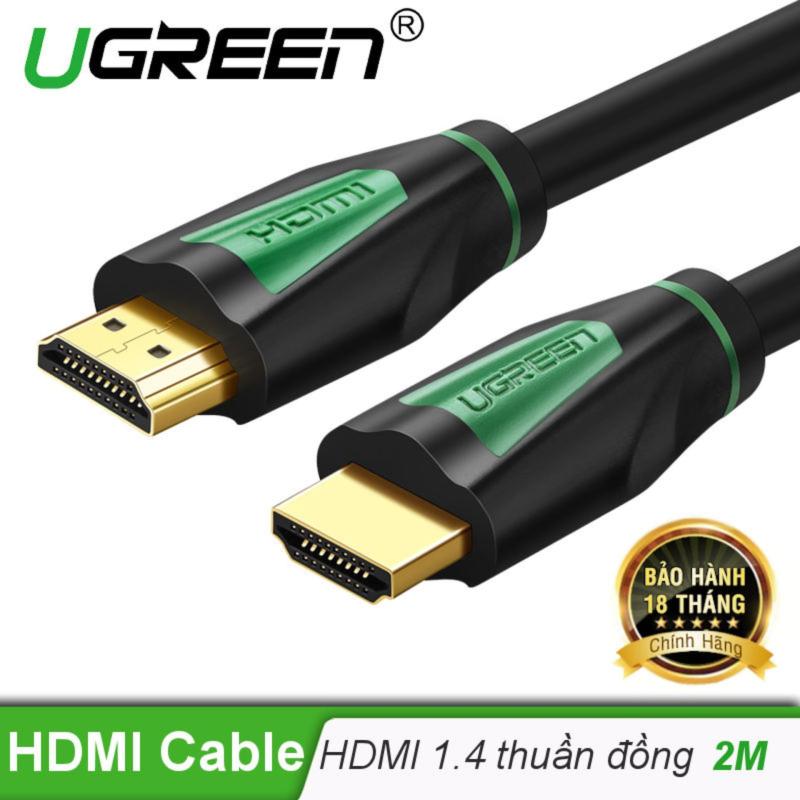 Dây HDMI 1.4 thuần đồng khử Oxy hóa, mạ vàng 24K dài 2M  UGREEN HD116   30191 - Hãng phân phối chính thức
