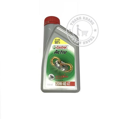 [HCM]nhớt castrol activ 4t 20w40 800ml xe số thanh khang 019000016