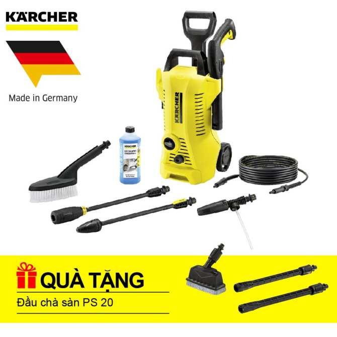 Máy phun rửa áp lực cao karcher k2 full control car và đầu chà sàn ps 20