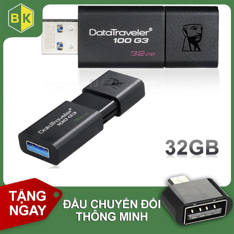 Usb 3.0 32gb kingston dt100g3 - bh 1 đổi 1 5 năm tặng usb otg