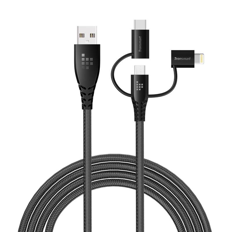 Cáp đa năng tronsmart lac10 3 trong 1 dài 1.2m