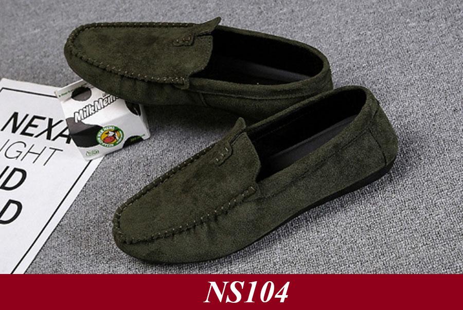 Giày lười nam Giày Nam Shop giày nam Giày đẹp Màu Xanh Rêu