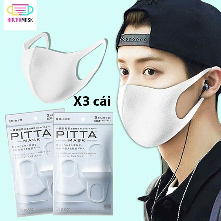 [HCM]Gói 3 Khẩu Trang Lọc Bụi Pitta Pinzhi Dạng Bọt Biển (Kho HCM)