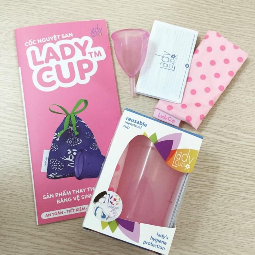 Cốc nguyệt san Lady cup tặng kèm Cốc Tiệt trùng + 5 viên khử trùng