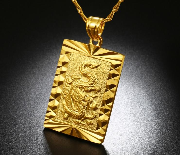 MẶT DÂY CHUYỀN RỒNG MẠ VÀNG 24K CAO CẤP Mk0047