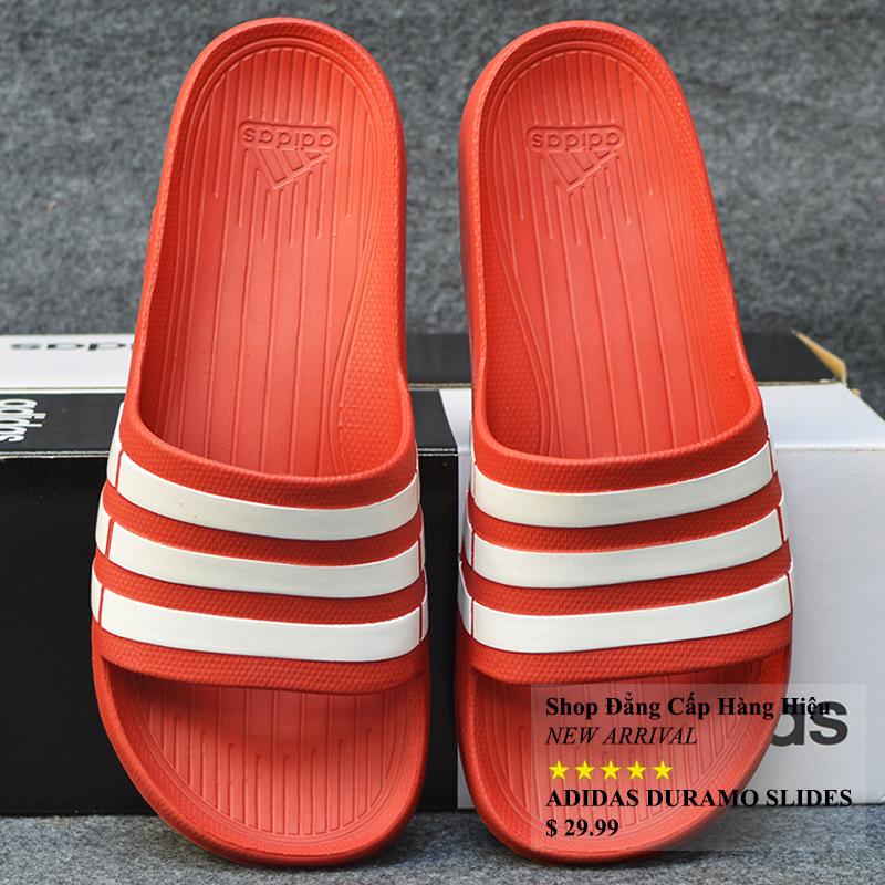Adidas_ duramo authentic màu đỏ sọc trắng