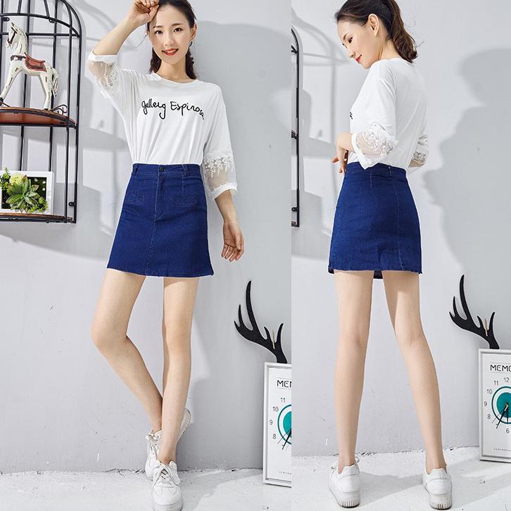 Chân váy bò, chân váy jean, váy chữ A nhẹ thời trang cá tính cực đẹp USTvrg1766