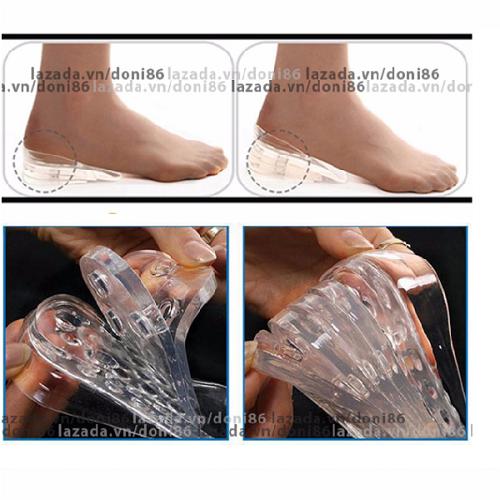 Lót giày độn đế tăng chiều cao 4cm - Freesize - 1 bộ dùng cho 1 đôi giày