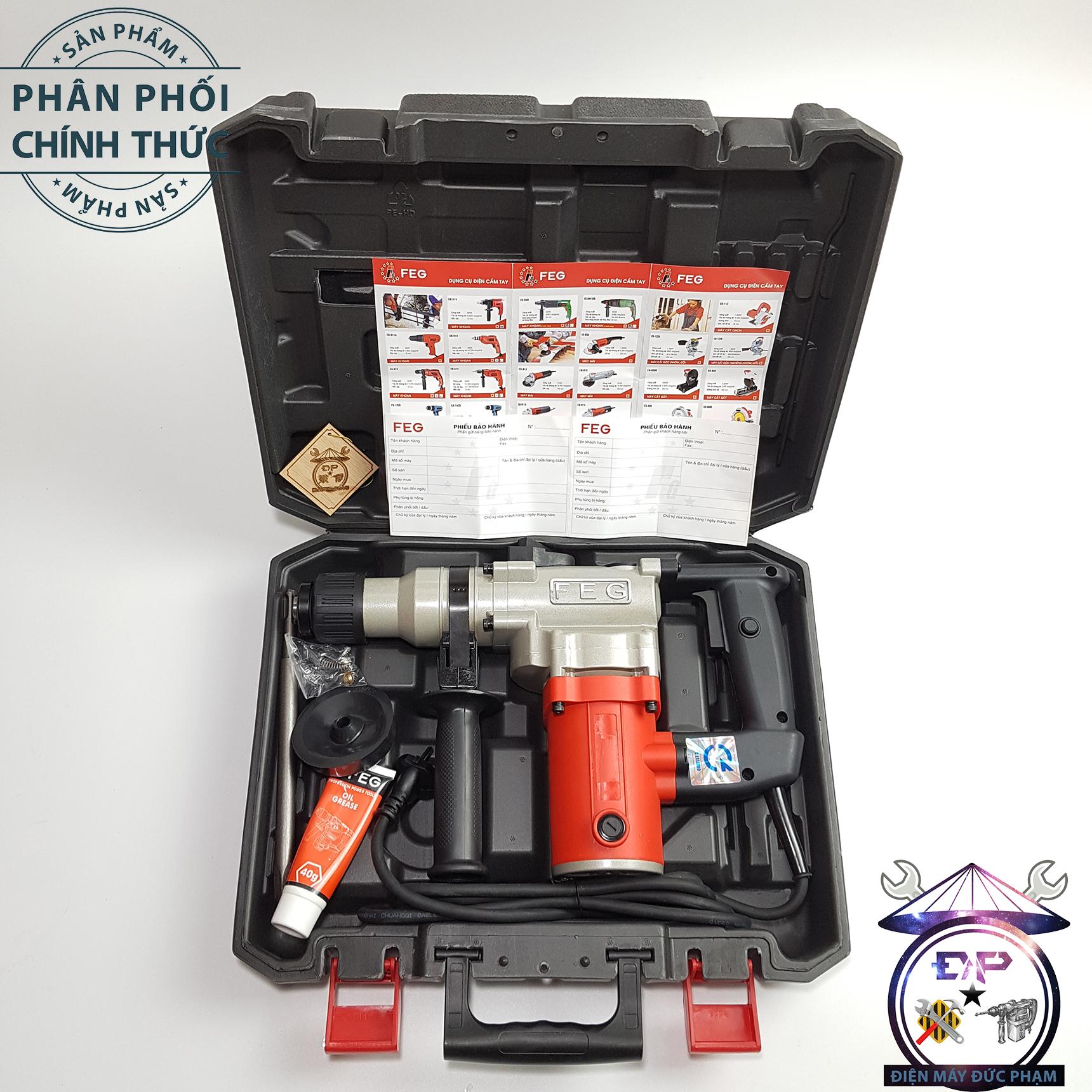 Máy khoan đục bê tông FEG-550-900W 26mm ( công ty bảo hành 6 tháng )