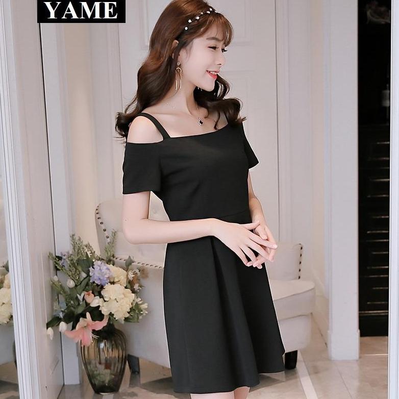 Đầm Nữ Hở Vai Kiểu Hàn Quốc YAME S56V68 Black