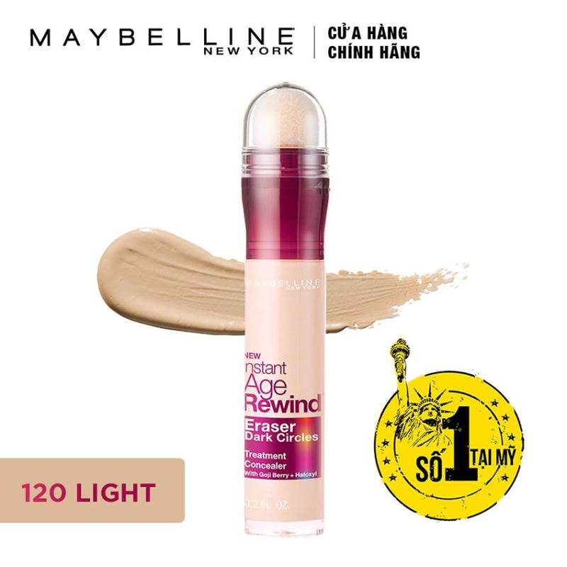 Bút cushion che khuyết điểm, giảm quầng thâm Maybelline Instant Age Rewind Concealer 120 Light