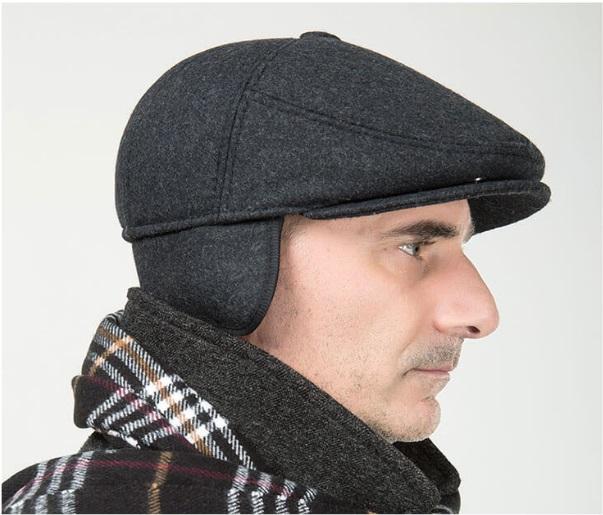 Mũ Beret nam, thời trang trung niên, mũ có che tai, món quà ý nghĩa tặng người thân