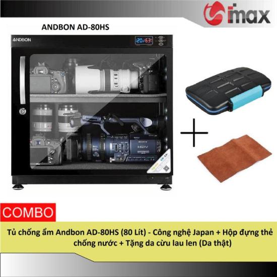 Tủ chống ẩm andbon ad-80hs 80 lít - công nghệ japan + hộp đựng thẻ chống - ảnh sản phẩm 1