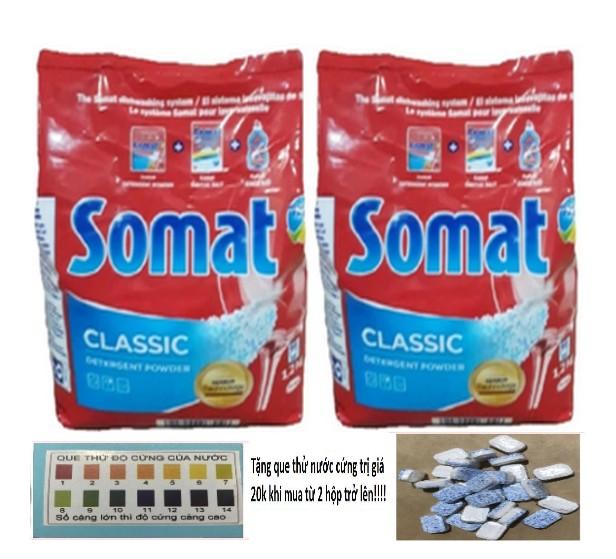 Bột rửa bát somat 1,2kg ,tặng 5 viên rửa bát finish nhật khi mua 2 gói