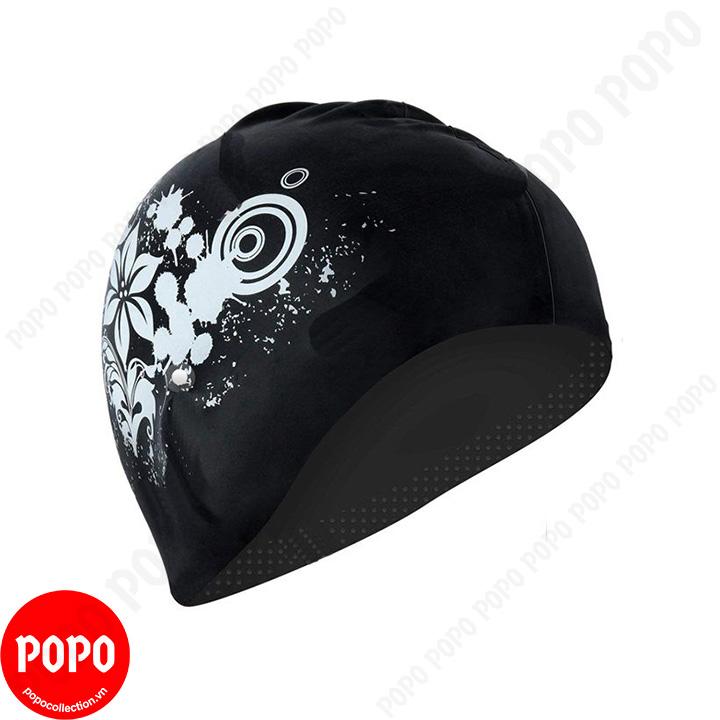 Mũ bơi, nón bơi cho nữ, trùm được tóc dài ôm trọn búi tóc ngăn nước 100% CA35 SPORTY