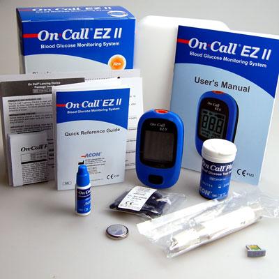Máy đo đường huyết On Call EZ II + Tặng 25 kim, 25 que thử