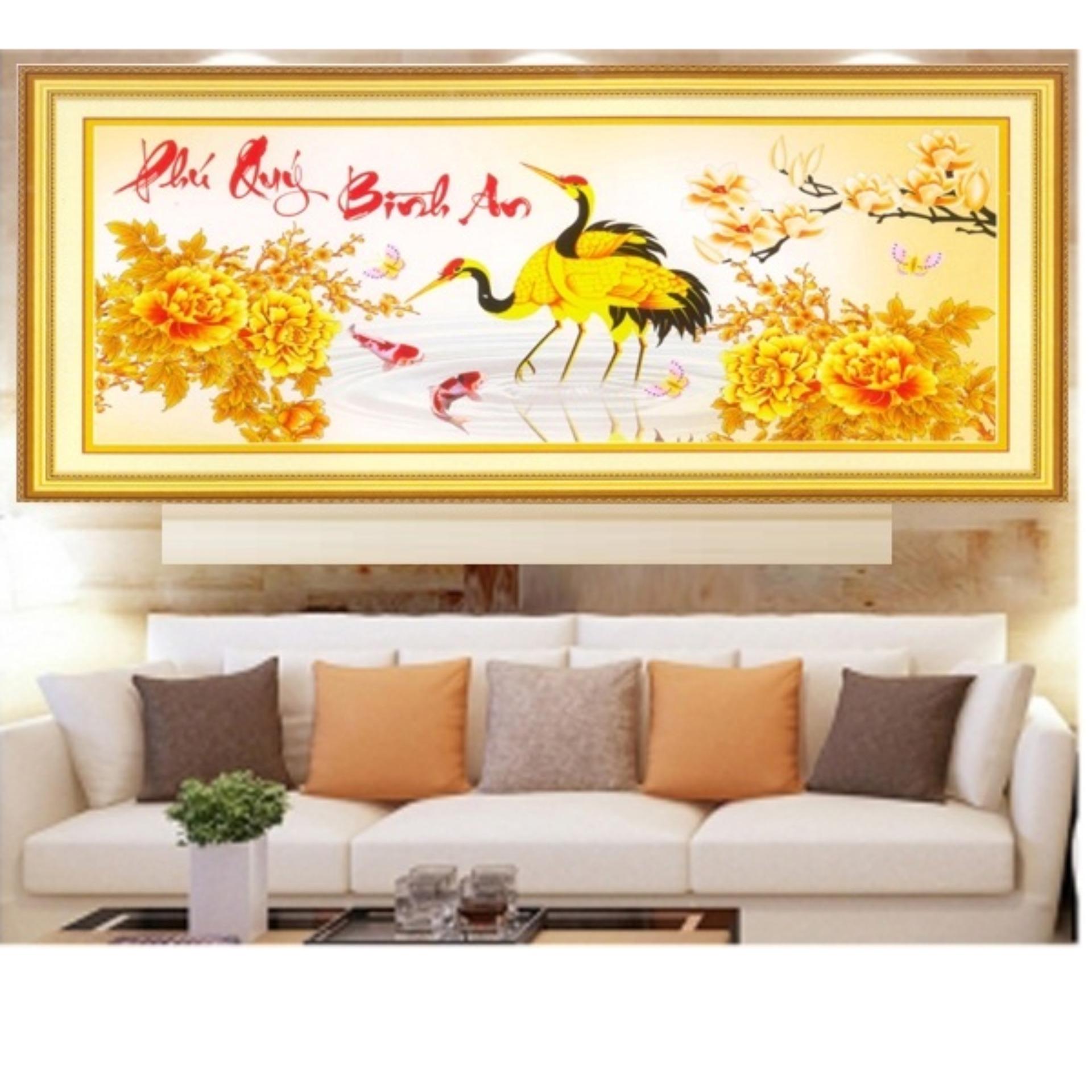 Tranh thêu chữ thập Phú quý bình an DLH-222948-Ngọc Thịnh