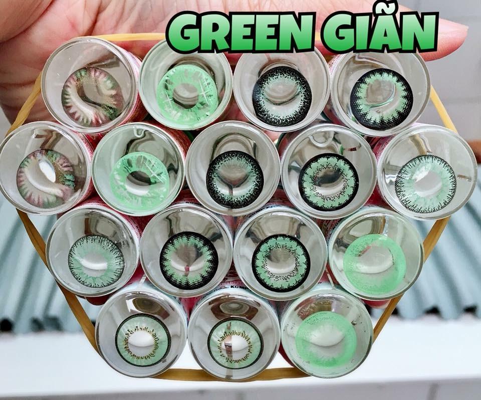 lens màu xanh lá không độ nhập khẩu
