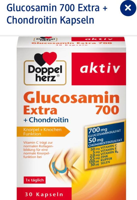 Viên uống bổ xương khớp Glucosamin Extra 700 Doppelherz nhập khẩu