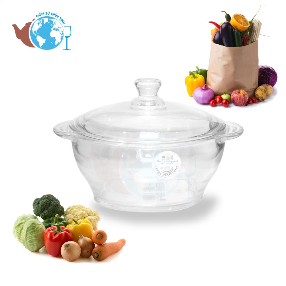 Nồi thủy tinh cao cấp Deli 1 Lít - Dùng cho lò vi sóng,