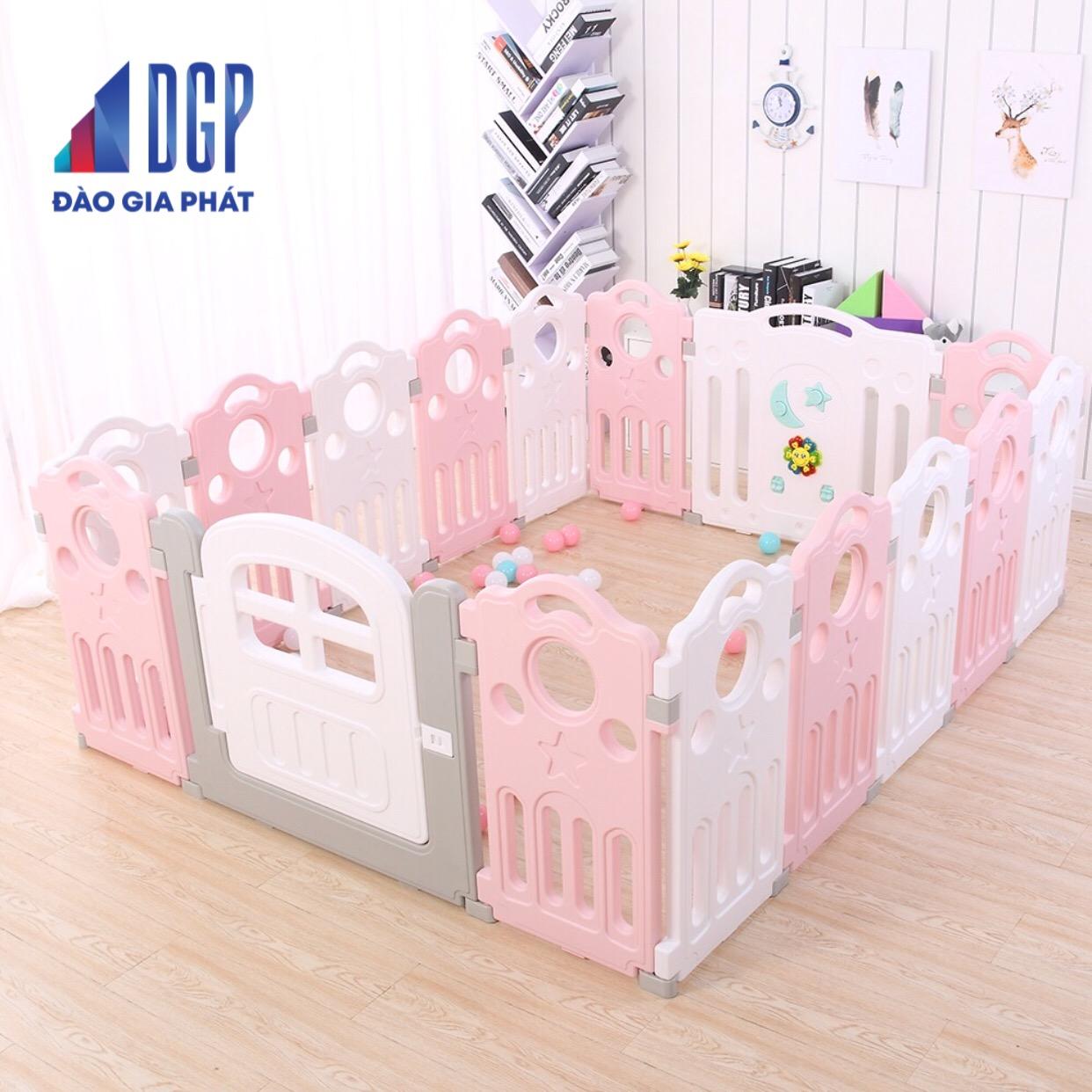 QUÂY CŨI NHỰA TRẺ EM 16 TẤM (PINK WHITE - 152cm x 190cm)