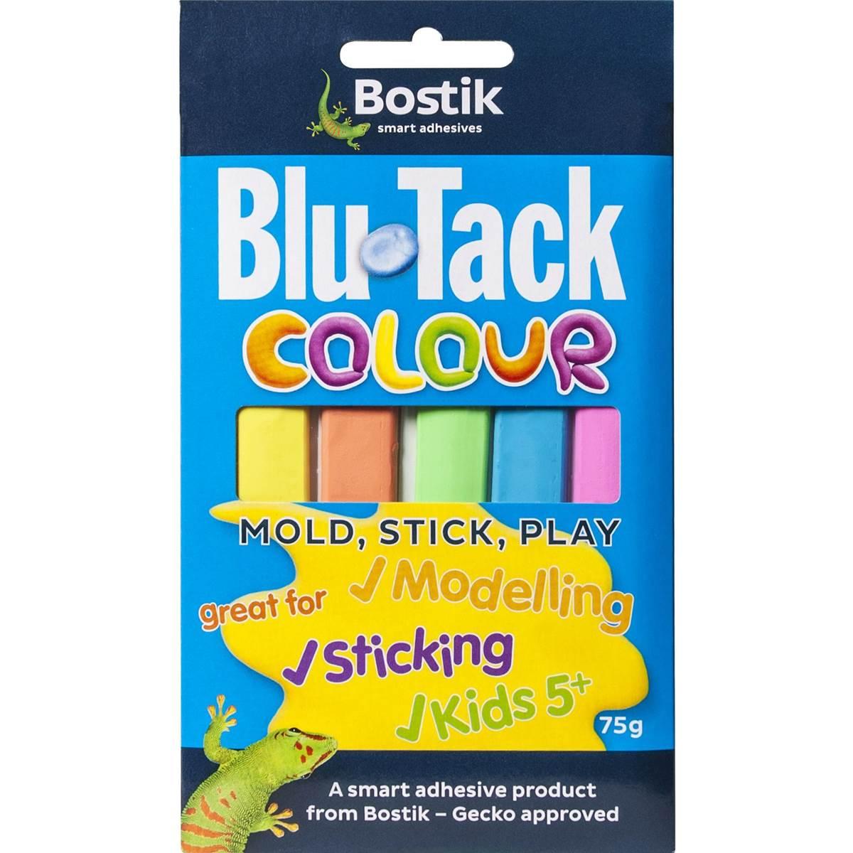 Đất sét dính Bostik Blu Tack nhiều màu 75g (Blu-Tack Colour Reusable Adhesive 75g)