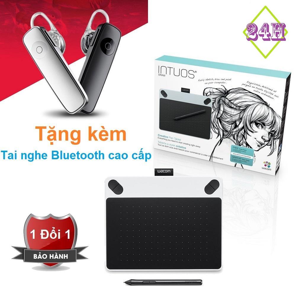 Bảng vẽ wacom intuos draw pen small ctl-490 màu trắng - hàng công ty