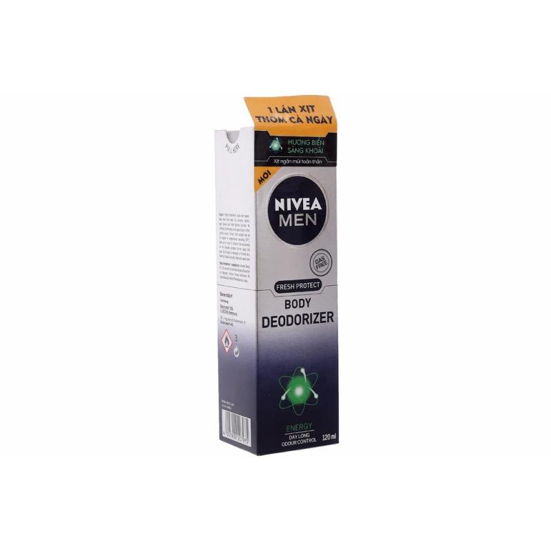 Xịt khử mùi Nước Hoa Không gas toàn thân Nivea Men hương Biển sảng khoái 120ml (xanh lá) tốt nhất