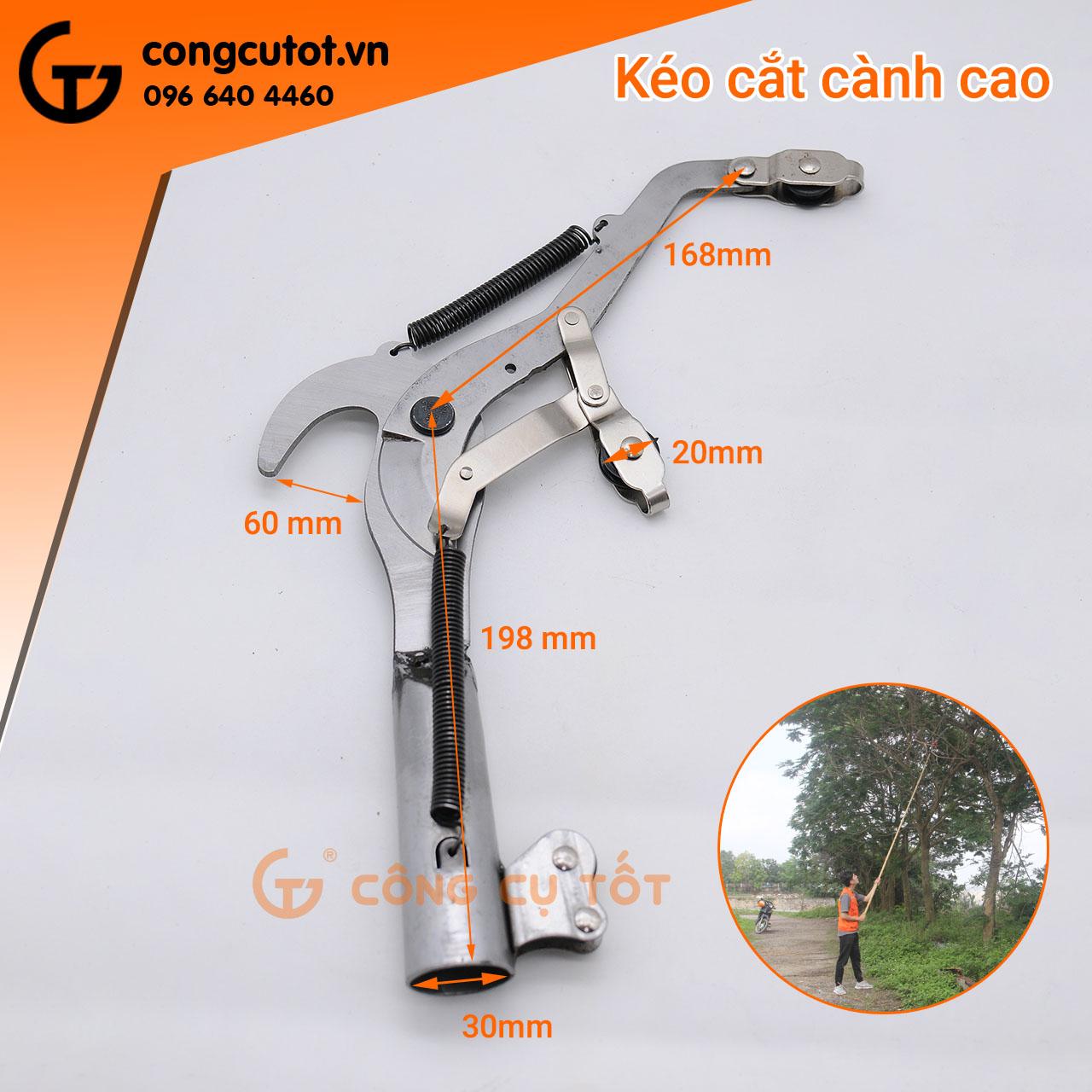 Đầu kéo cắt cành trên cao thép trắng GT577