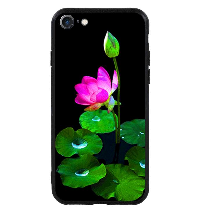 Ốp lưng điện thoại apple iphone 7, iphone 8 - viền tpu dẻo - 02005 0296 lotus02