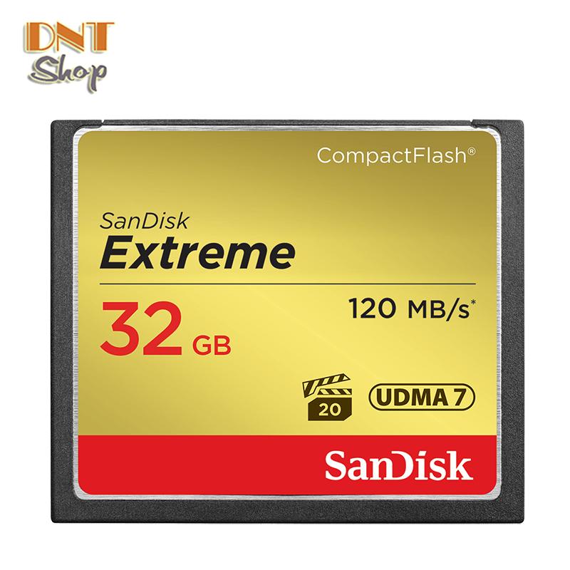 Thẻ Nhớ CF (CompactFlash) SanDisk Extreme 32GB 800X~120MB/s (SDCFXS-032G-A46)