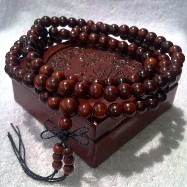 [HCM]Tràng hạt niệm Phật gỗ trắc 14mm - Chuỗi 108 Hạt Gỗ Trắc