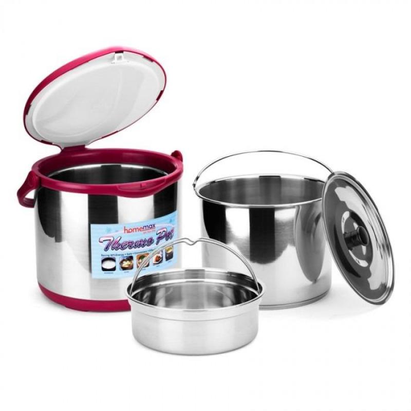 Giá bán Nồi ủ Thermo 2 tầng dung tích 6 Lít, chất liệu Inox KHALUCK.HOME KL-711 (Màu ngẫu nhiên)