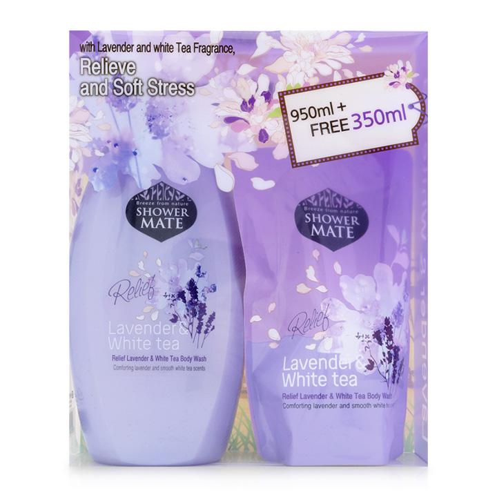 Bộ Sữa Tắm Shower Mate Lavender White Tea Body Wash