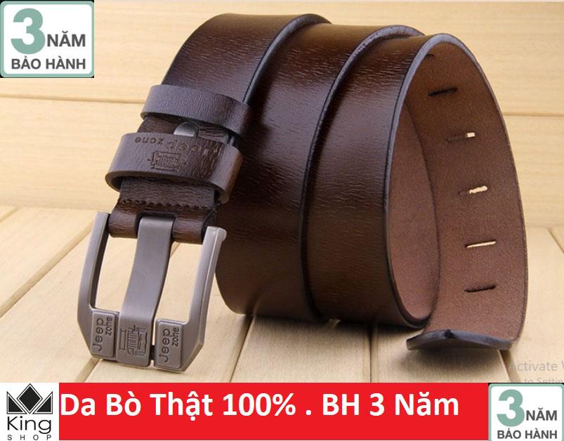 Thắt lưng dây nịt nam Jeep Zero da bò THẬT 100% . Đồ Da Kingshop Bảo hành 3 năm