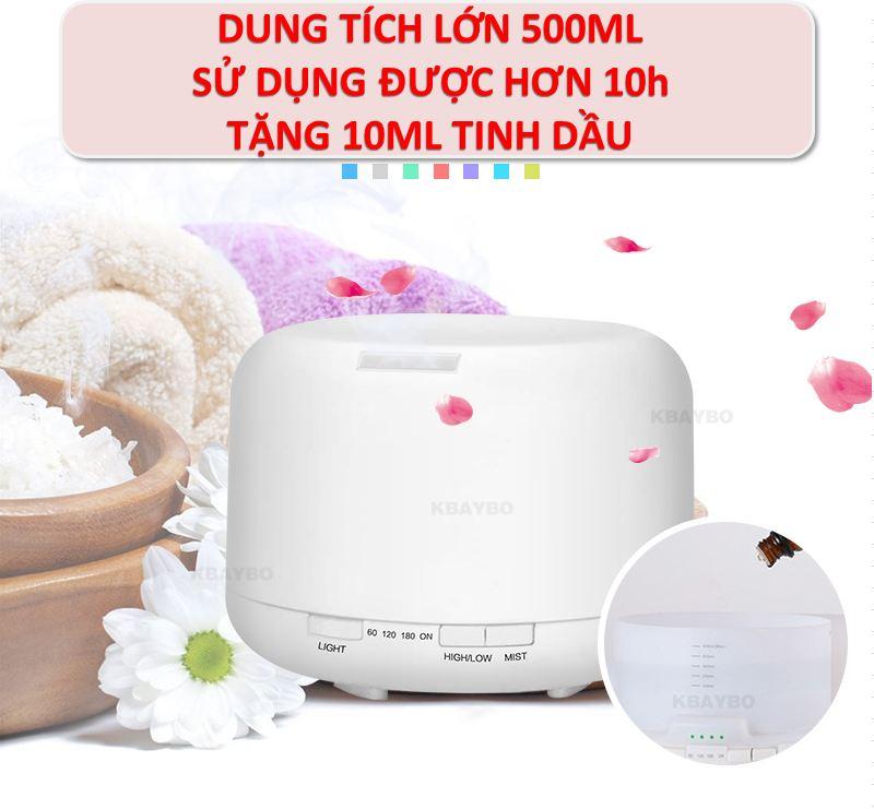 [HCM]Máy xông tinh dầu phun sương tạo ẩm AROMA 500ml