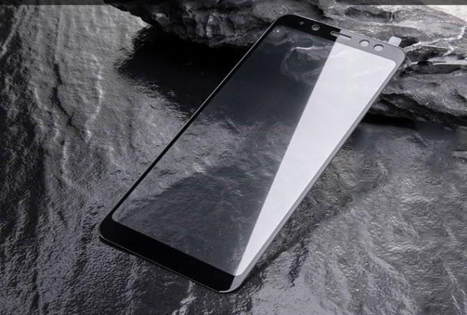 Kính cường lực Samsung A8+ / A8 Plus 2018 Đen (Full Màn, Full Keo)