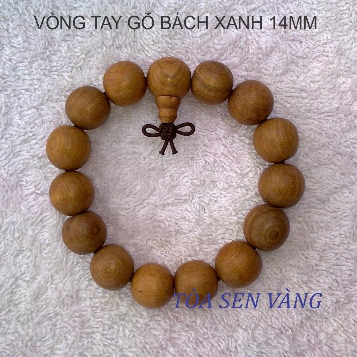 Vòng tay gỗ bách xanh 14mm
