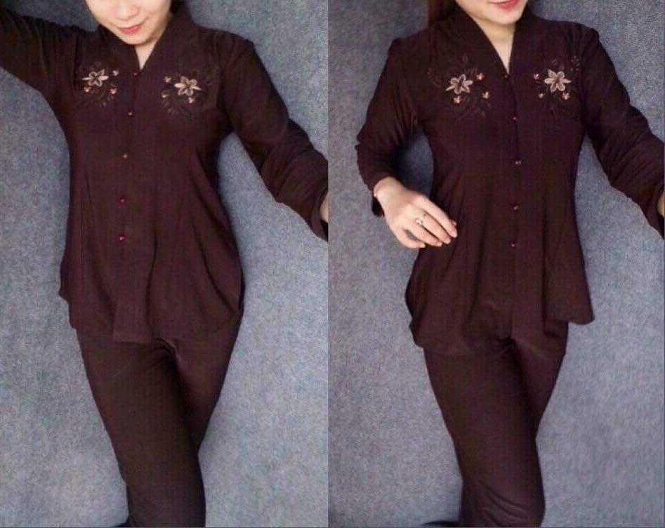[HCM]Áo lam đi chùa bộ bà lai màu nâu