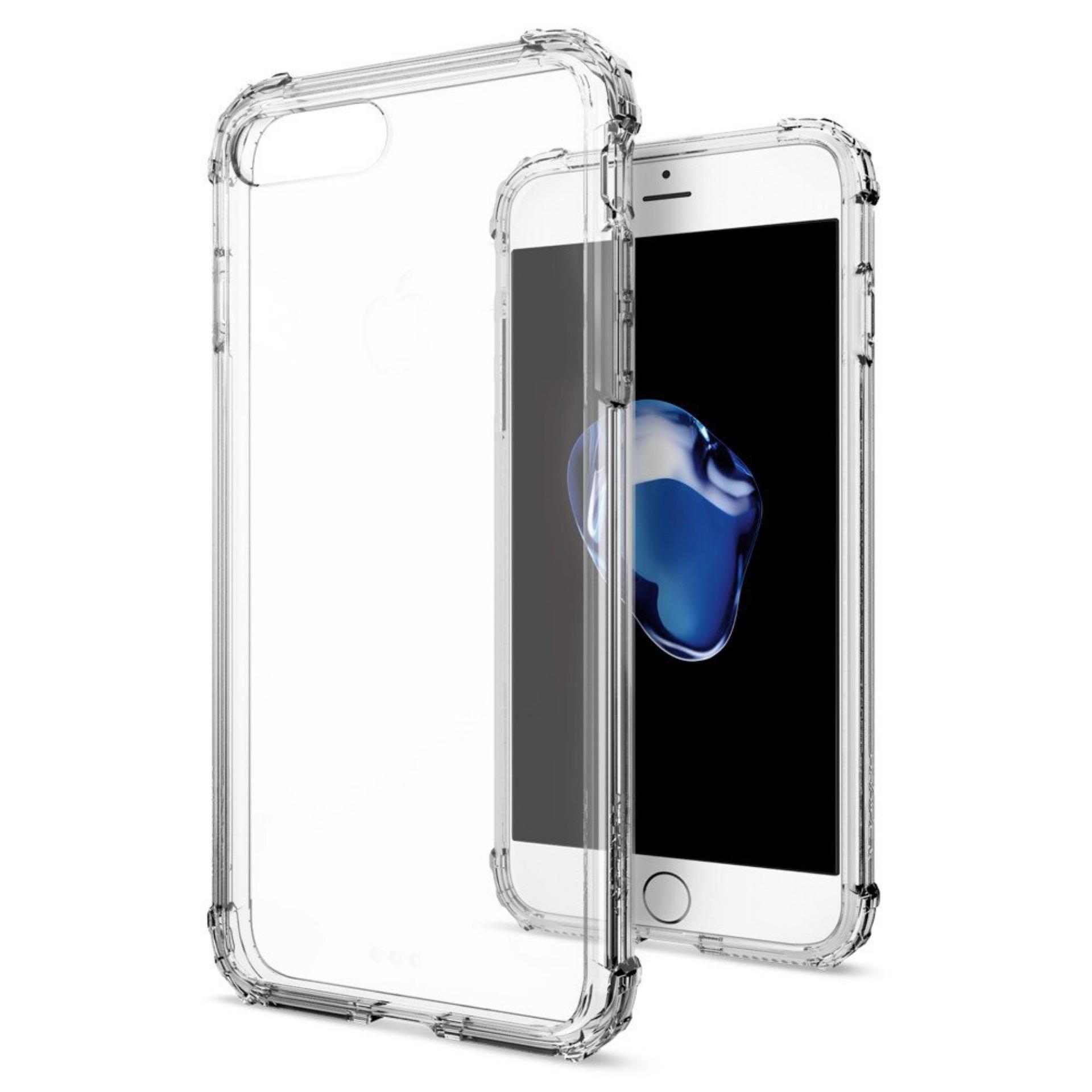 Ốp chống sốc lưng trong suốt spigen crystal shell cho iphone 8 plus / 7 plus