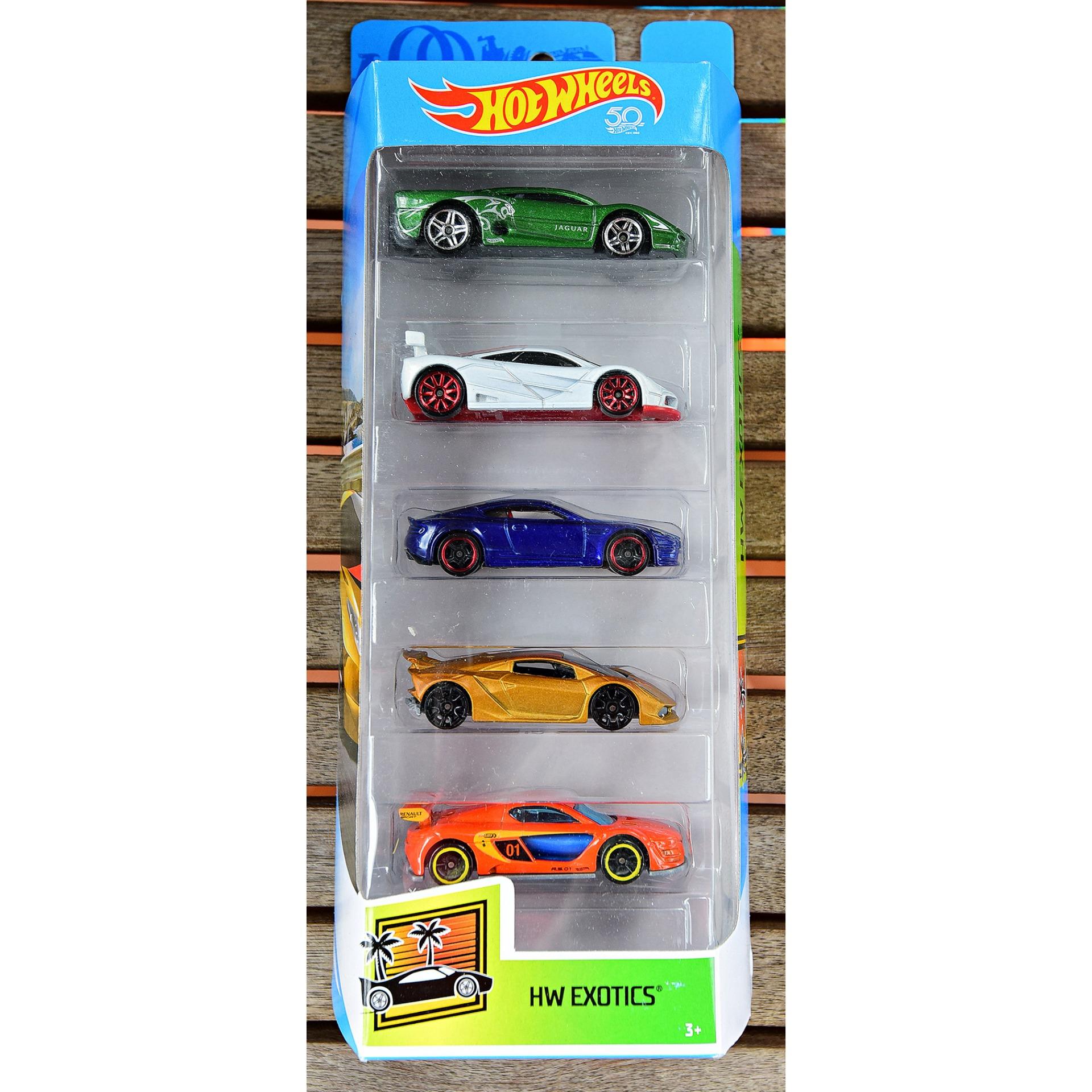 Ô tô mô hình tỉ lệ 1:64 hot wheels pack 5 xe hw exotics 2018
