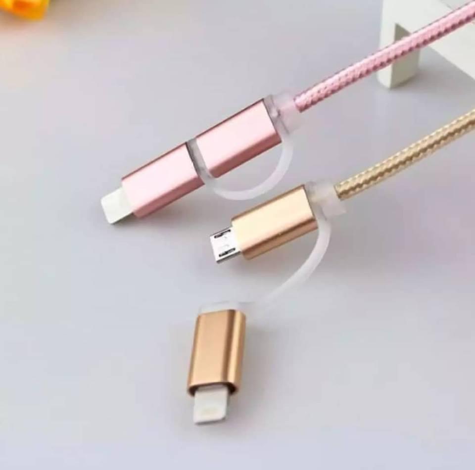 Dây cáp sạc đa năng - bọc dù dùng cho samsung, iphone, oppo, xiaomi... - miễn phí vận chuyển