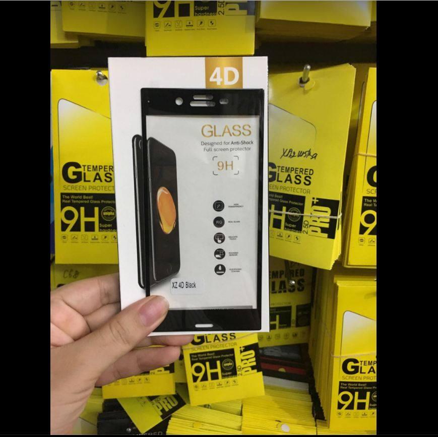 Kính cường lực Full màn 4D cho Sony Xperia XZ Tặng ốp dẻo silicoin cao cấp
