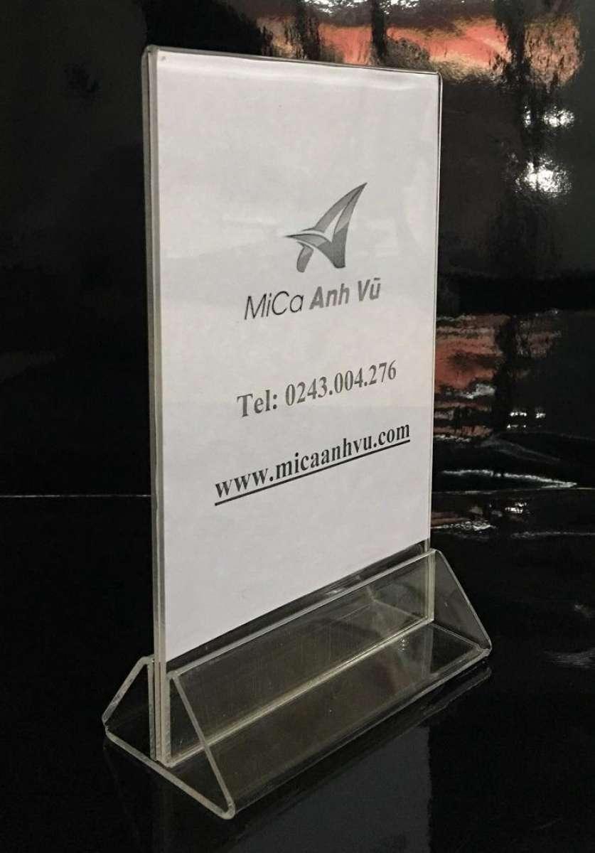 Combo 5 Kệ menu mica A5 đế tam giác rời
